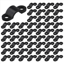 Conjunto de 280 abraçadeiras de cabo arqueadas com parafusos, 21 x 7 mm, para fios de 3 mm.