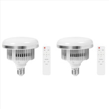 2 x 85 W:n LED-valokuvauslamput E27-kantalamppu kaukosäätimellä, himmennettävä päivänvalolamppu valokuvausstudion softboxiin