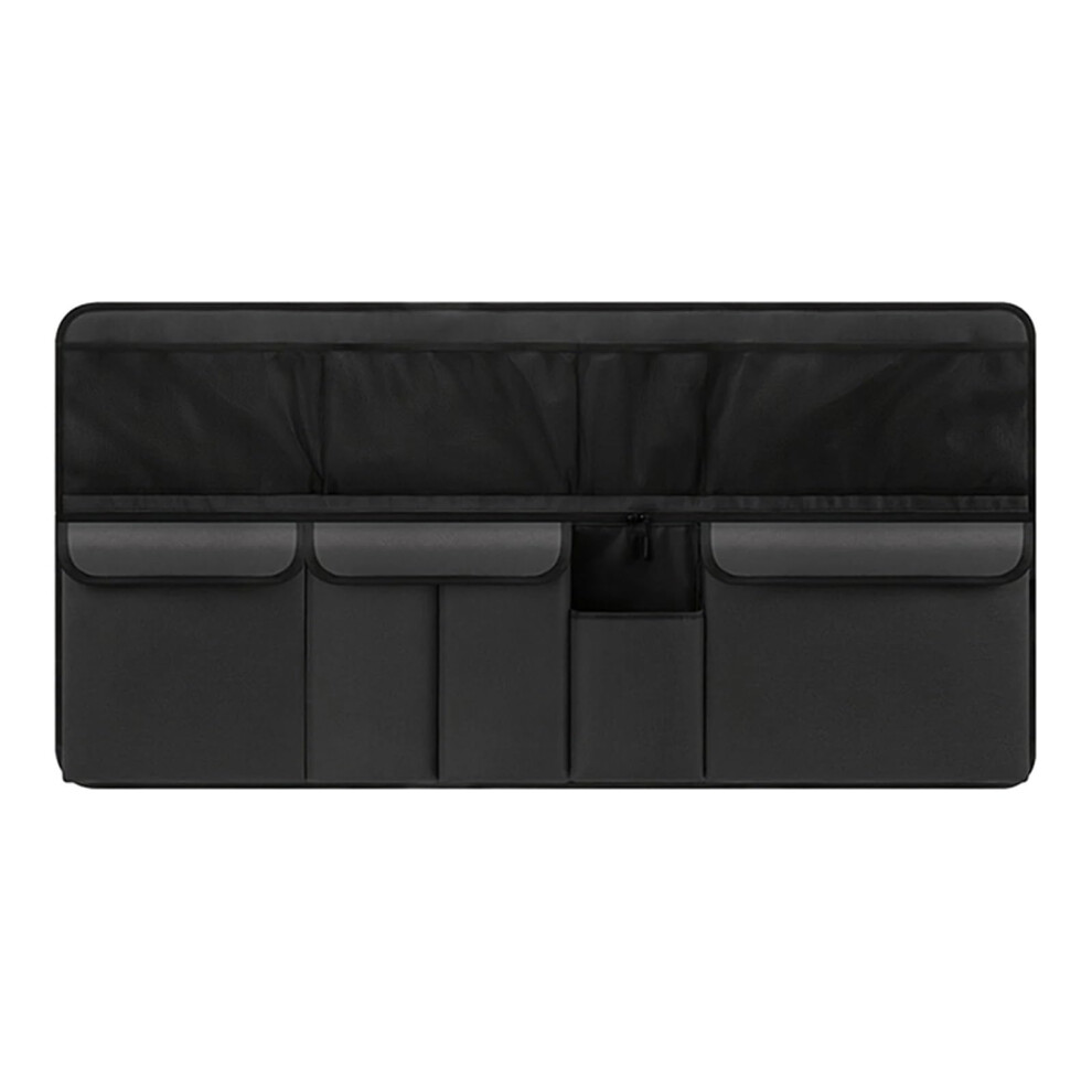 Waterproof Oxford Cloth Car Trunk Organizer With Detachable Hanging Design, Spacesaving Bag Black 9189345664274