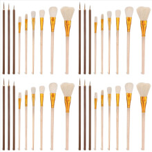 Set van 36 keramische glazuurpenselen voor keramiek, acrylverf, aquarelverf en olieverf.