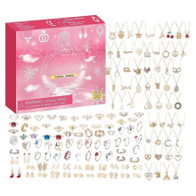 Countdown Calendar Festive Seasonal Winter Holiday Charm 24 Days Of Christmas Jewelry Set for Teens Family