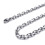 Collana da uomo e da donna, in acciaio inossidabile e argento, larghezza 3 mm, lunghezza 70 cm 1