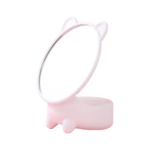Stylish Desk Mirror, Detachable Base, 360 Degree Rotation, Suitable for Office and Home, Cat Shaped Mirror with Pink Cute Type