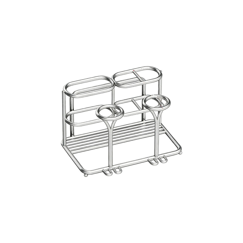 Stainless Steel Bathroom Toothbrush Organizer Toothpaste-2