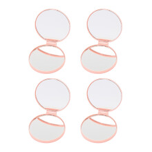Ronde make-upspiegel, mini-vergrotingsspiegel voor make-up, werk, reizen en zakelijk gebruik, gemaakt van kunststof, duurzame, compacte handspiegel,
