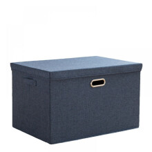 Paniers de rangement empilables avec couvercles pour un rangement peu encombrant, en mélange de coton résistant, lot de 3