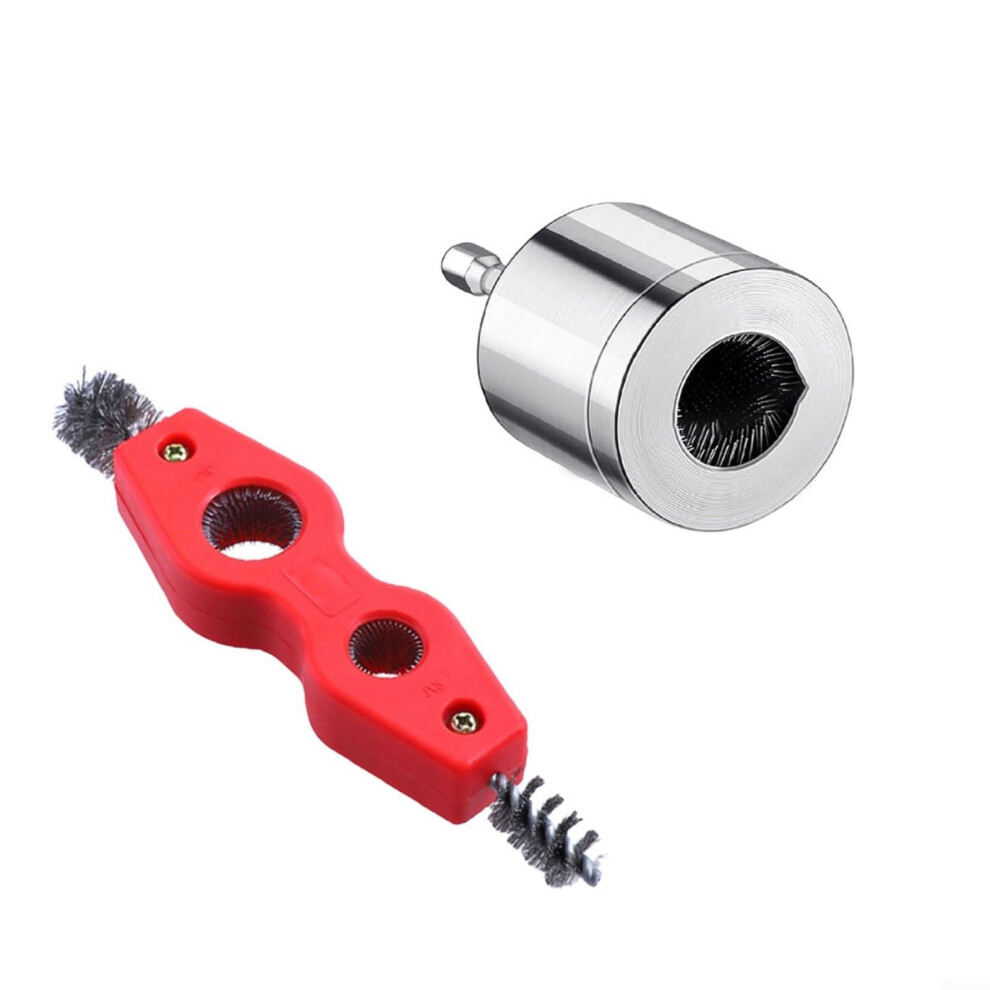 Copper Pipe Cleaner Set, 15/22Mm, Drillcompatible Plumbing Cleaning Brush For Electric Drill Bit 9426802908909