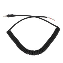 Compacte en handige microfoonkabel, spiraalkabel voor Yaesu-radio's met RF-onderdrukte ferrietkralen, zwart, hoogwaardige afwerking, stabiel.