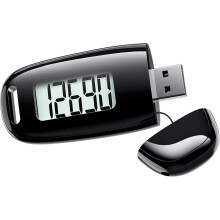 Accurate Fitness Tracker For Health Monitoring, Step Counter With Smart Sleep Mode And USB Charging, 3D Pedometer Silent Motion Sensor Large LCD Backl