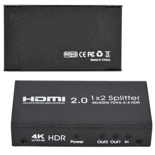 Τροφοδοτούμενος διαχωριστής HDMI για αναλύσεις 4K και 3D, διαχωριστής σήματος HDMI με 2