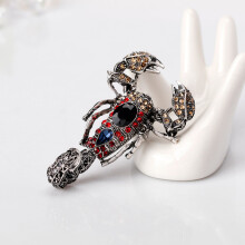 Καρφίτσα καρφίτσας Scorpion, Steampunk στυλ Rhinestone Accent εξαιρετική μεταλλική καρφίτσα
