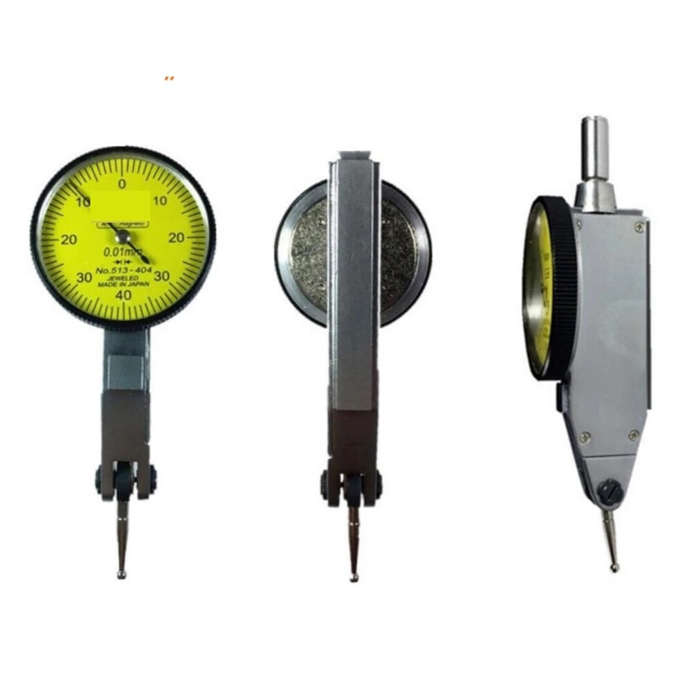 Micrometer Caliper Dial Indicator 513404 Analog Lever Dial Gauge 0.01Mm Accuracy 00.8Mm Range 38Mm Diameter 9119770793027