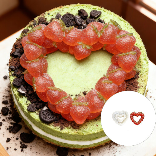Creative Cake Decorating Silicone Mold With Strawberry Heart 1