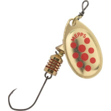 Aglia Single Hook No.2 4.5g Gold Red Dots