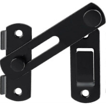 Thicker Gate Lock Black Door Latch Small Gate Bolt Sliding Door Lock for Wooden Gates Internal Door hwy