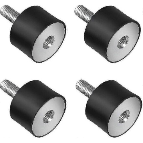 4x silent block rubber buffer M6 M8 vibration damper threaded metal bumpers Edition 0618