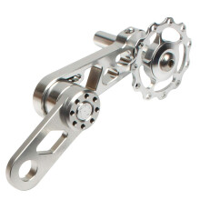 Bicycle Chain Tensioner, Aluminium Alloy Outdoor Single Speed Bike Chain Tensioner, Silver Bicycle Replacement Accessories