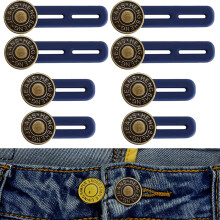 Button Extender 8Piece Adjustable Waist Extender Set For Trousers, Jeans, Skirts, Elastic Collar Extenders