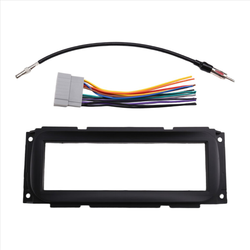 Single Din Car Dash Radio Panel With Harness Antenna Kit For Grand 2005+ 1Din Dash Fascia Frame Plate 4851422190581