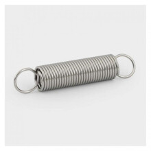 Stainless Steel Extension Spring, 1mm Wire, 8mm Outer Diameter, Length 25-50mm, 5 Pcs with Hooks