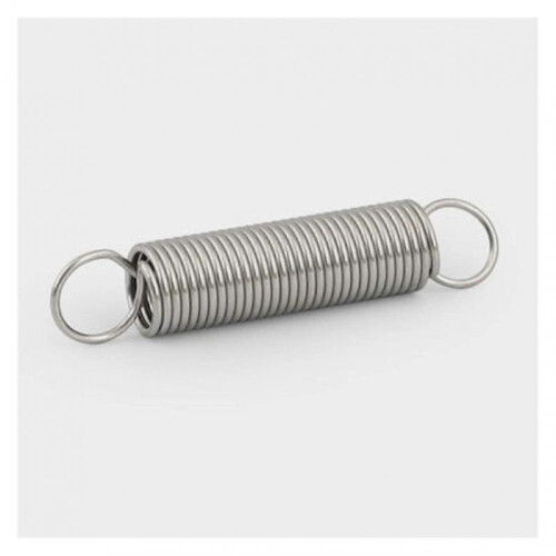 Stainless Steel Extension Spring, 1mm Wire, 8mm Outer Diameter, Length 25-50mm, 5 Pcs with Hooks