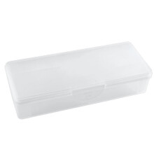Rechthoekige opbergdozen met een matwitte afwerking voor het organiseren van nagelkunstbenodigdheden, transparante opbergdozen, compact en draagbaar,