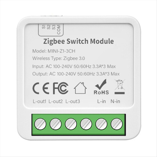 Tuya Zigbee 3 CH DIY Smart Switch 3 Way Control Light Relay Smart Life Wireless Remote Control Zigbee Switch Module 2