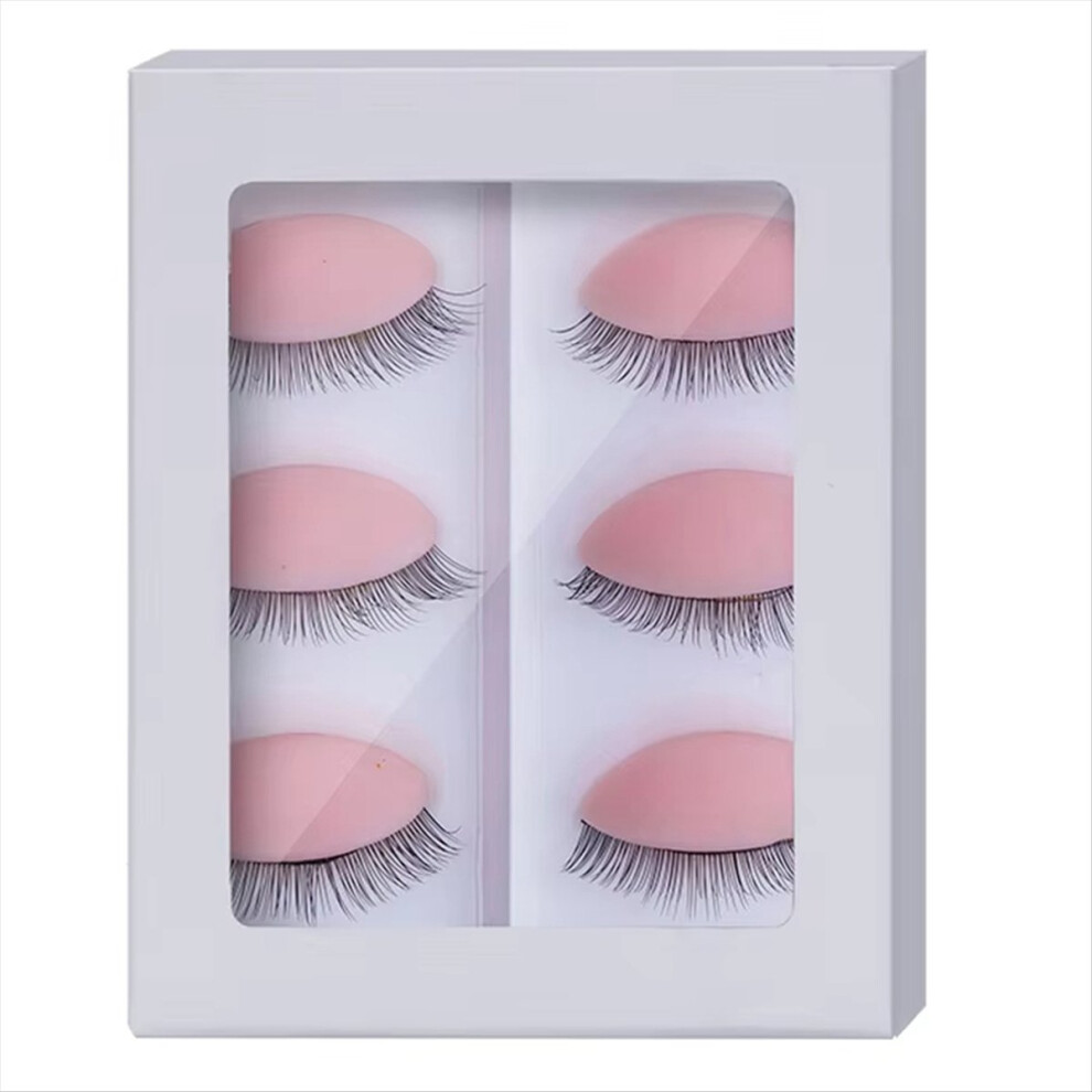 Replacement Eyelids for Eyelash Mannequin Head, Removable Eyelid with Eyelashes Extension Training Lash Mannequin Head C