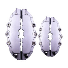 Brake Caliper Covers Front And Rear Kit 2Piece Universal Disc Brake Caliper Covers For Left And Right White M