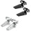 Steel Foldable Foot Step Peg Pair For Bicycle Fork, Adjustable 2438mm Diameter, Black 4