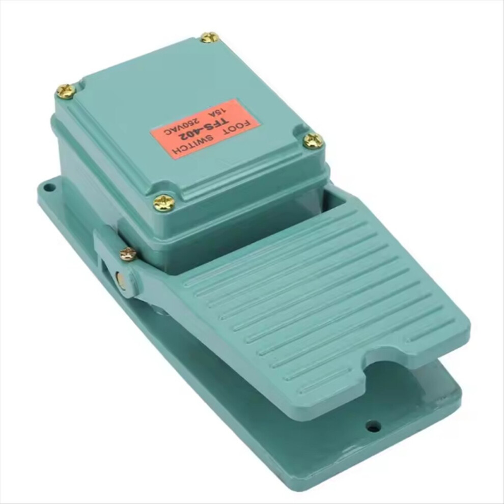 402 Ac 250V 15A 1No 1Nc Momentary Foot Controller Electric Pedal Switch Non-Slip Aluminum Alloy Foot Pedal Switch 4851422196248