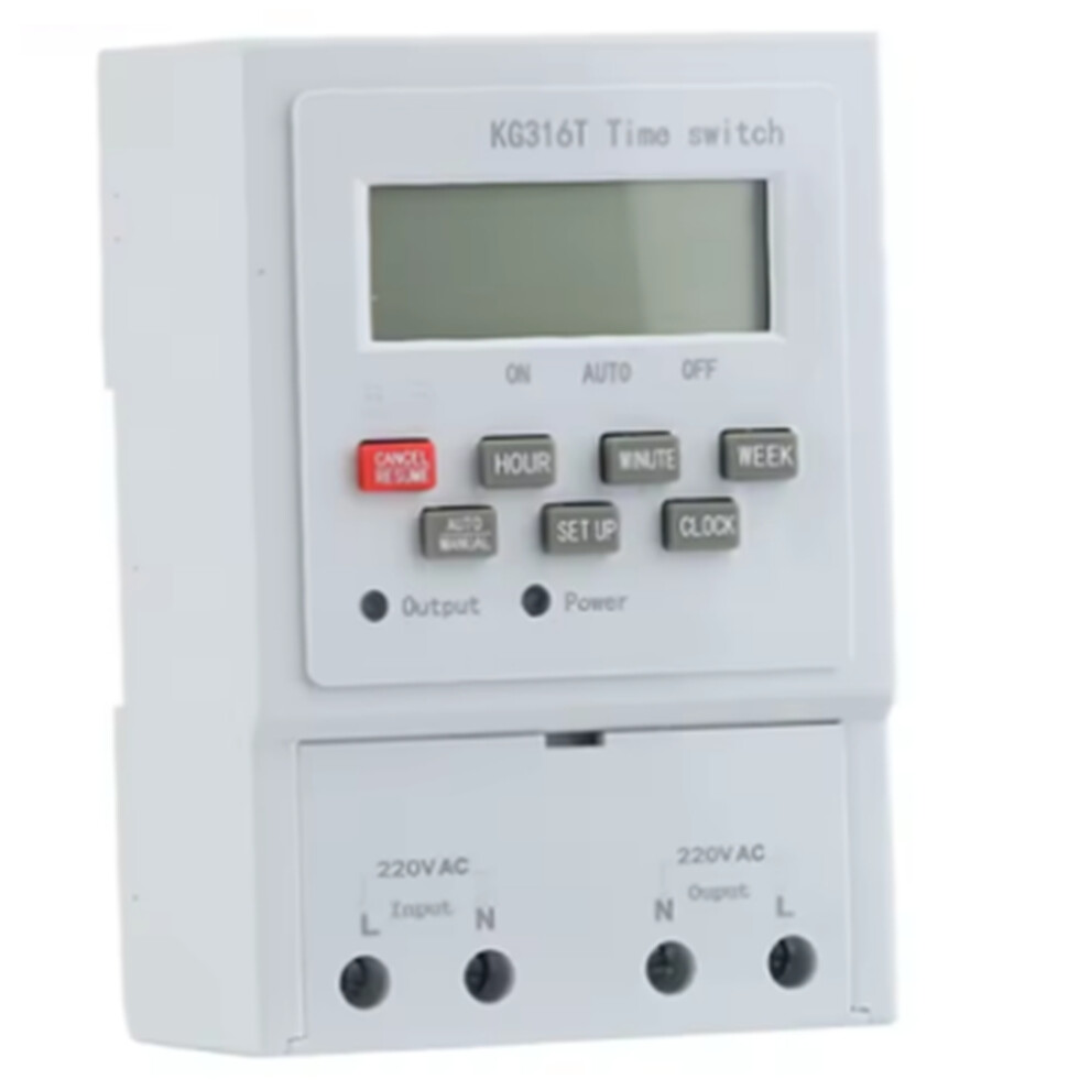Kg316t Din Rail Time Switch Lcd Display 220V Microcomputer Time Control Switch Strong Anti-Interference Ability 4851422196309