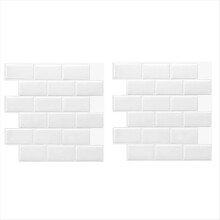 3D-textuur tegelsticker achterwandbehang voor keuken, badkamer, wasruimte, verbeterde hechting op de achterkant, dikker ontwerp