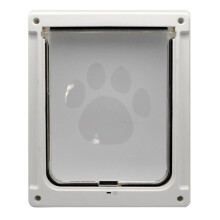 Pet Flap Door Durable Cat And Dog Doors Window Gate Kitten Tunnel 35x29 Cm White
