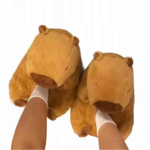 Capybara 3d Capybara Plush Caricature Cotton Slippers 35-44size