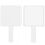 2pcs handheld makeup mirror, square, compact, white. 1