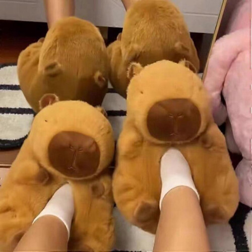 Capybara 3d Capybara Plush Caricature Cotton Slippers 35-44size 1