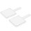 2pcs handheld makeup mirror, square, compact, white. 3