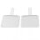 2pcs handheld makeup mirror, square, compact, white. 2