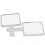 2pcs handheld makeup mirror, square, compact, white. 5