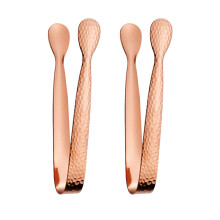 Stainless Steel Ice Tongs Pack Of 2 Sugar Cube Tongs Rose Gold For Parties And Daily Use In Kitchen Ice Bucket