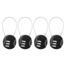4 Pack Waterproof Outdoor Combination Padlock 3 Digit for Gym Locker Fence Toolbox Gate