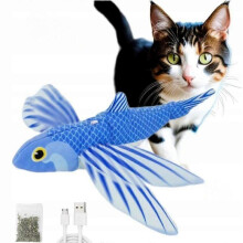Interactive Toy for A Cat Wesolypupil Interaktywna Latająca Ryba Z Dźwiękiem Na Usb with Catnip