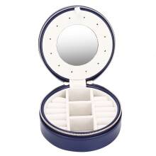 Organisateur de bijoux de voyage élégant, format compact et spacieux pour vos essentiels de voyage, en similicuir écologique et anti-rayures