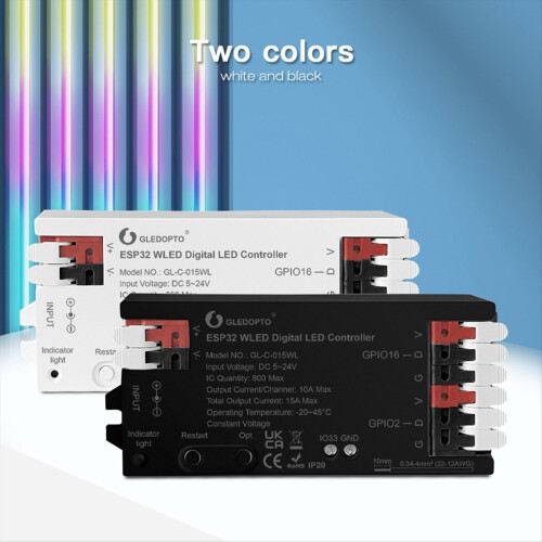 WLED ESP32 Colorful RGB RGBW Controller Simple Wiring DIY Lighting ...