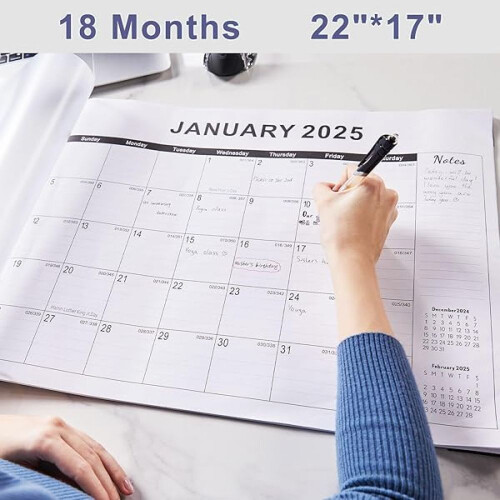 Επιτραπέζιο ημερολόγιο 2025-2026, Χοντρό χάρτινο σημειωματάριο γραφείου χωρίς 1