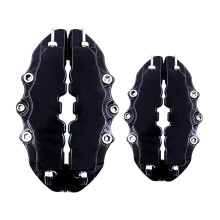 Brake Caliper Covers Front And Rear Kits, 2Piece, Universal Disc Caliper Covers For Left And Right, Black Size L