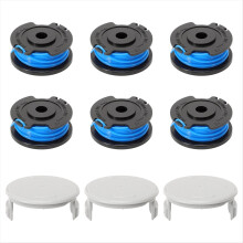 6pcs Lawn Mower Trimmer Coils with 3-Coil Caps 14443120 for LTR 18-30
