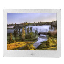 8inch digital photo frame HD Resolution Electronic Photo Album, Family Photo Video, Formats Supported, Silver Gift