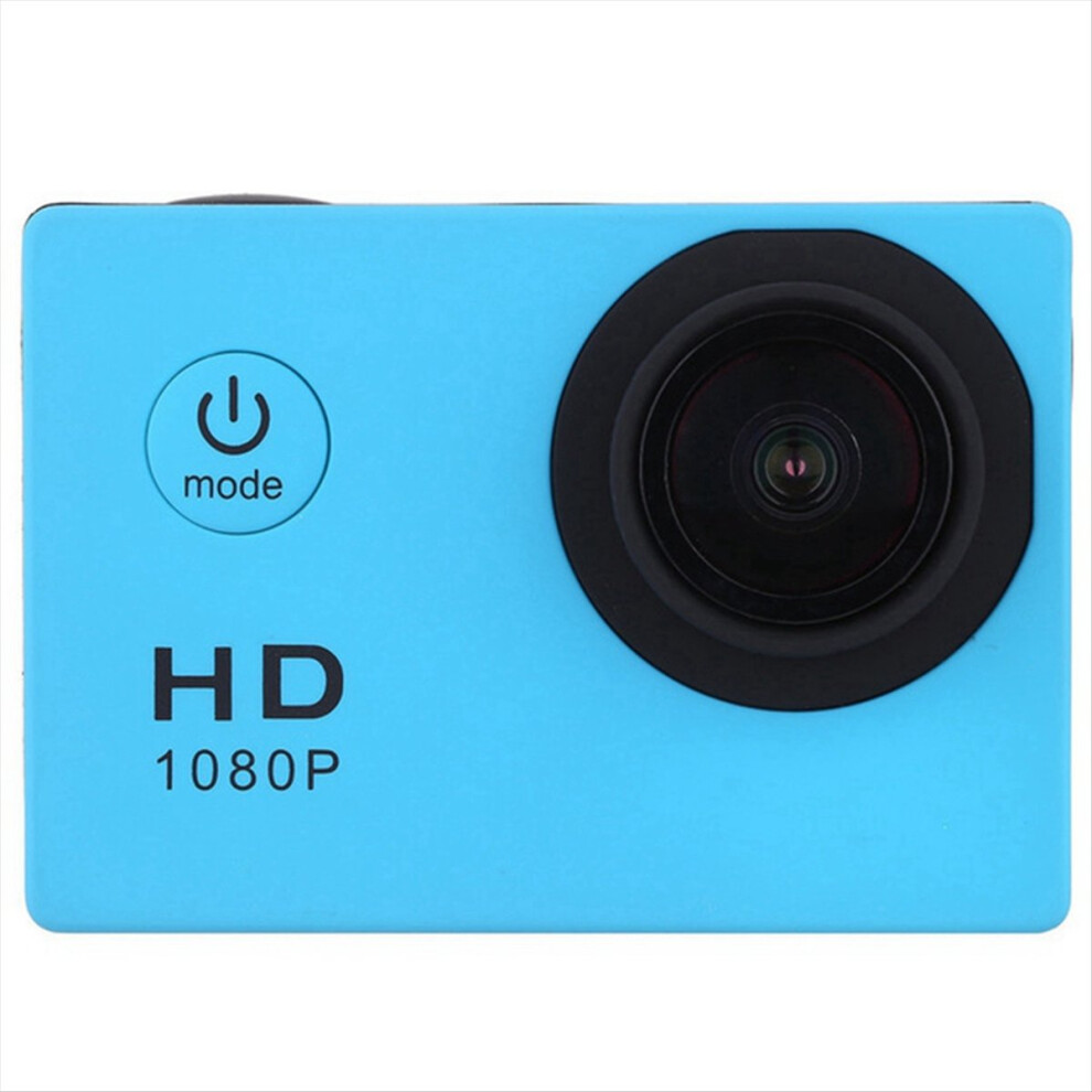 1080P Hd Action Camera Lcd Screen Waterproof 30M Sports Action Cam For Bicycle, Motorcycle, Skiing, Diving Blue 4851422118707